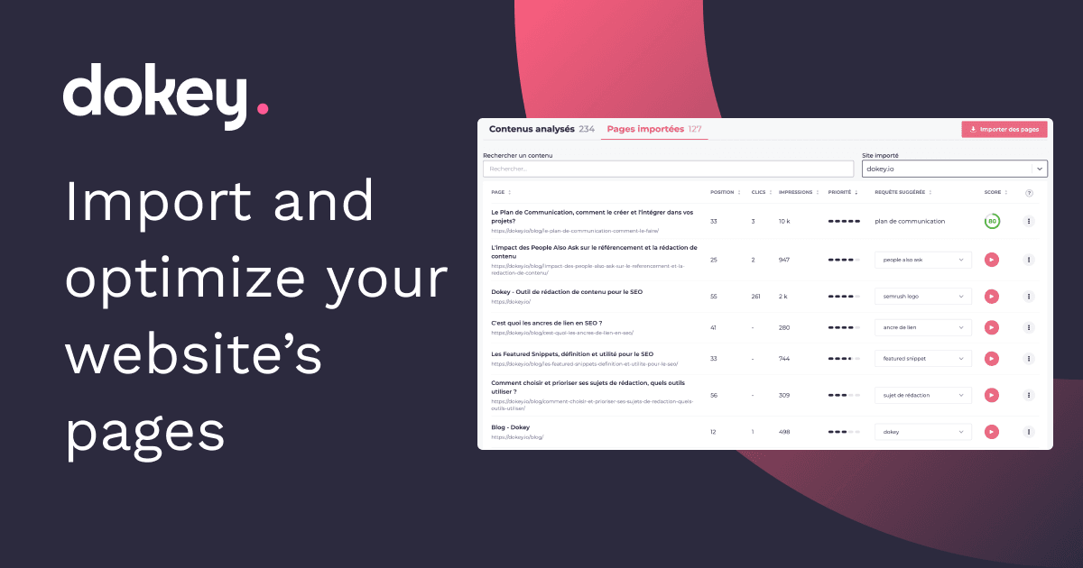 Changelog import pages